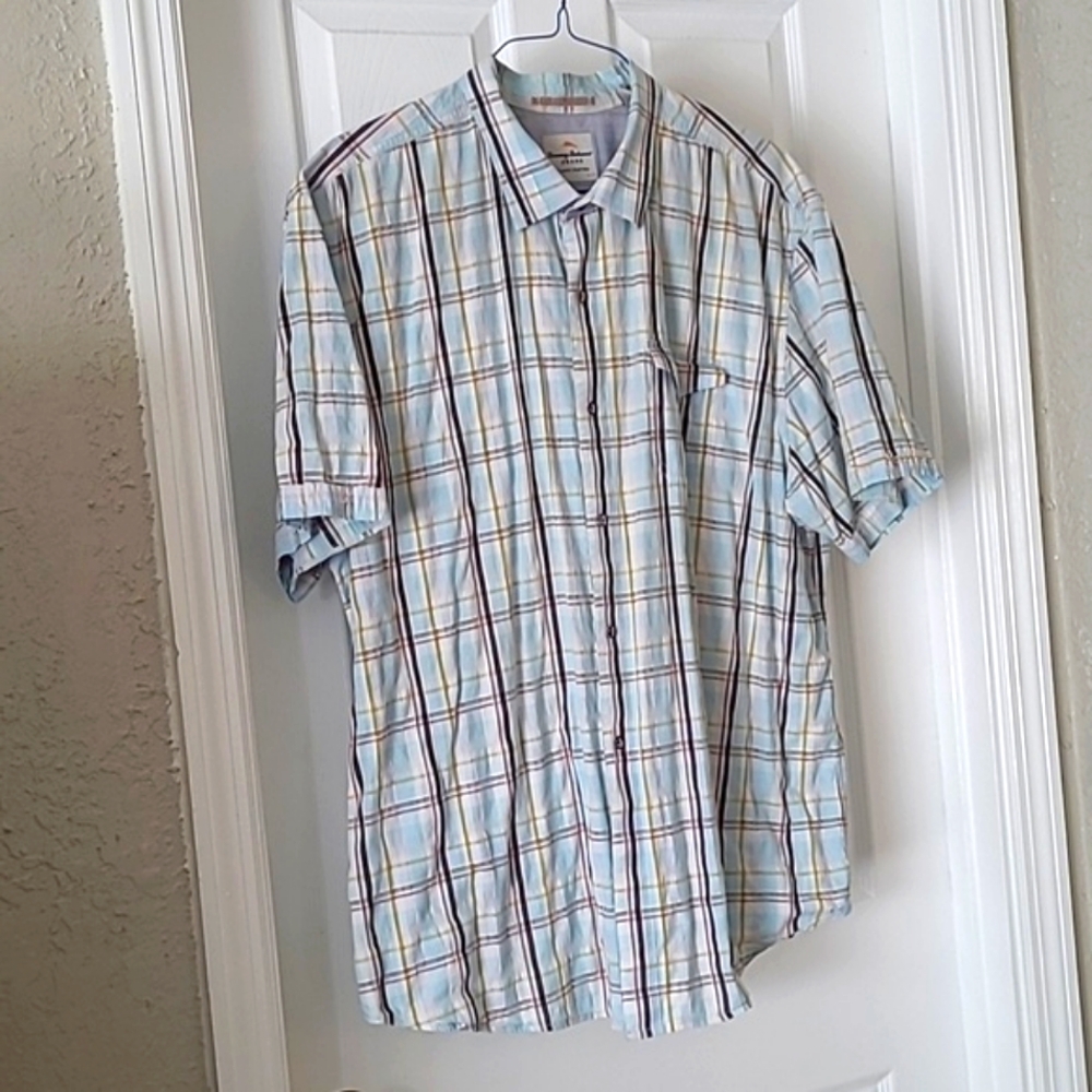 Tommy Bahama Plaid Short Sleeve Shirt XXL - Picture 10 of 10